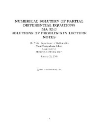 Neta B. — Solutions of problems for PDE lectures