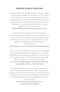 Stephanie Riggs — The End of Storytelling: The Future of Narrative in the Storyplex
