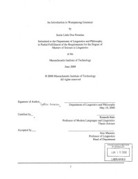 by Jessie Little Doe Fermino. — An introduction to Wampanoag grammar