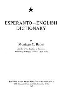 Montagu C. Butler — Esperanto-English Dictionary