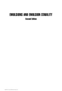 J. Sjoblom — Emulsions and Emulsion Stability