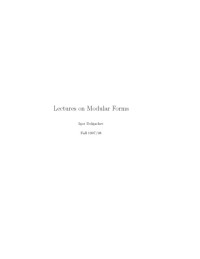 Igor Dolgachev — Lectures on modular forms
