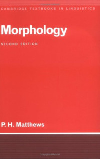 Peter H. Matthews — Morphology
