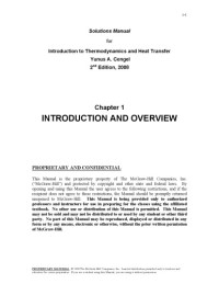Yunus A. Cengel — Introduction to Thermodynamics and Heat Transfer: Solutions Manual