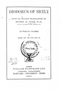 Diodorus, C.H.Oldfather — DIODORUS OF SICILY with an english trnsl.