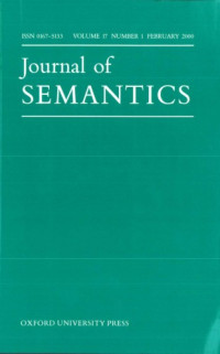 Oxford University Press — Journal of Semantics, Volume 17, Issue 1, 2000 17 1