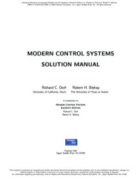 Dorf Richard C., Bishop Robert H. — Modern control systems solution manual