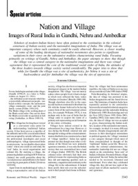 SURINDER S JODHKA — Nation and Village Images of Rural India in Gandhi, Nehru and Ambedkar