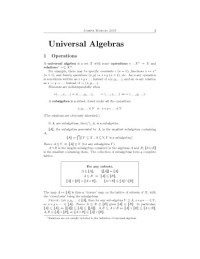 Joseph Muscat — Universal Algebras