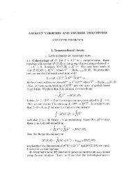 Polishchuk A. — Abelian varieties and the Fourier transform