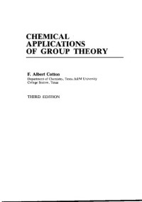 F. Albert Cotton — Chemical Applications of Group Theory