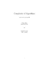 Gacs P., Lovasz L. — Complexity of algorithms