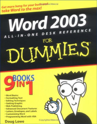 Doug Lowe — Word 2003 : all-in-one desk reference for dummies