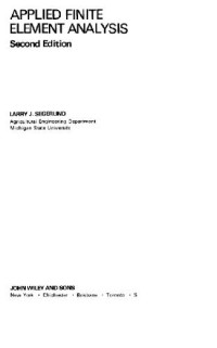 LJ SEGERLIND — Segerlind Solutions Manual to Accompany Applied Finite Element Analysis 2ed