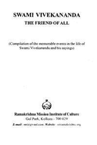 Swami Lokeswarananda — Swami Vivekananda: The Friend of All