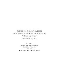 Elden L. — Numerical Linear Algebra and Applications in Data Mining
