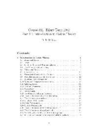 Wilkins D.R. — Introduction to Galois theory