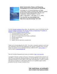 Reuse, and Recycling Committee on U.S-Iranian Workshop on Water Conservation, Security, and Cooperation Office for Central Europe and Eurasia Development, National Research Council — Water Conservation, Reuse, and Recycling: Proceedings of an Iranian-American Workshop