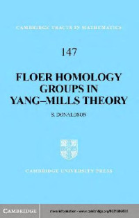 Donaldson S.K. — Floer homology groups in Yang-Mills theory