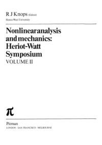 R.J. Knops — Nonlinear analysis and mechanics: Heriot-Watt symposium,
