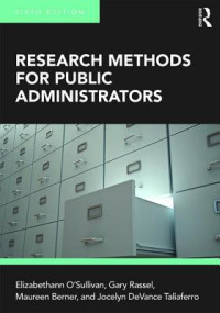 Elizabethann O’Sullivan — Research Methods for Public Administrators