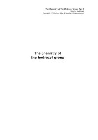 Patai Saul. (ed.) — The Chemistry of The Hydroxyl Group in 2 part