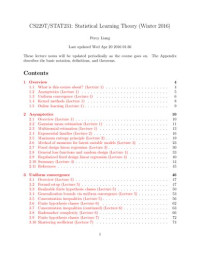 it-ebooks — Statistical Learning Theory Lecture Notes (Stanford CS229t)