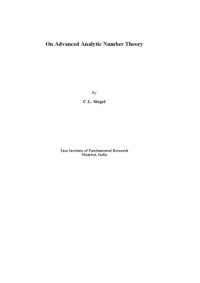 Carl Ludwig Siegel — On Advanced Analytic Number Theory
