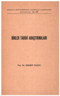 Hikmet Tanyu — Dinler Tarihi Araştırmaları