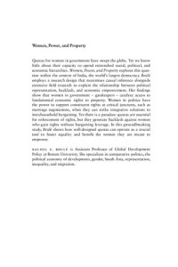 Rachel E Brulé — Women, Power, and Property: The Paradox of Gender Equality Laws in India