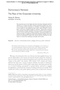 Henry Giroux — Democracy's Nemesis - The Rise of the Corporate University