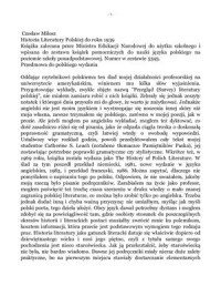 Czesław Miłosz. — Historia literatury polskiej do roku 1939