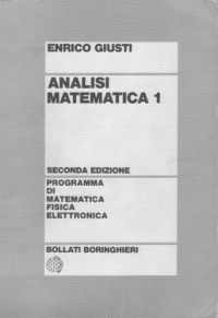 Enrico Giusti — Analisi matematica 1
