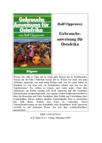 Rolf Opprower — Gebrauchsanweisung fur Ostafrika