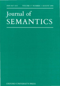 Oxford University Press — Journal of Semantics, Volume 17, Issue 3, 2000 17 3