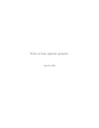 Donu Arapura — Notes on basic algebraic geometry [Lecture notes]