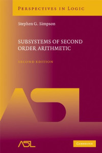 Stephen G. Simpson — Subsystems of Second Order Arithmetic