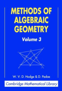 W. V. D. Hodge, D. Pedoe — Methods of algebraic geometry