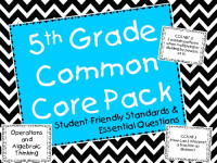 Teaching the Stars — 5th Grade Common Core Math Student-Friendly Standards & Essential Questions Pack
