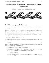 Osinga H. — Nonlinear dynamics and chaos