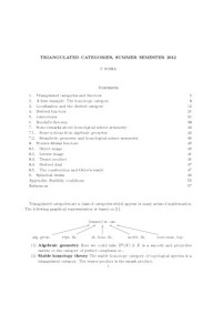 Pawel Sosna — Triangulated Categories [Lecture notes]