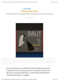 PRAVEEN DONTHI — Fixing the Gaze The Madam Chief Minister poster and the genealogy of a new Dalit assertion