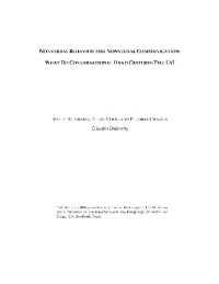 Krauss — Nonverbal Behaviour and Communication