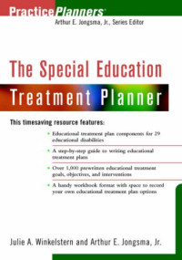 Julie A. Winkelstern, Arthur E. Jongsma, Jr. — The Special Education Treatment Planner.