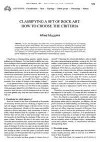 Muzzolini Alfred. — Classifying a set of rock art: how to choose the criteria