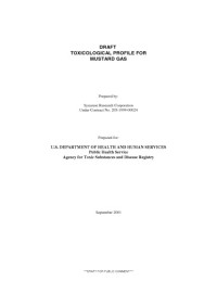 Dept of Health — Toxicological profiles - Mustard Gas