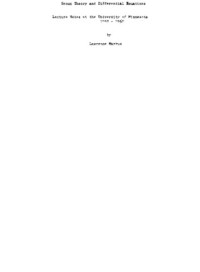 L Markus — Group theory and differential equations [Lecture notes]