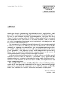 M. Aizenman (Chief Editor) — Communications in Mathematical Physics - Volume 213
