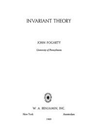John Fogarty — Invariant Theory