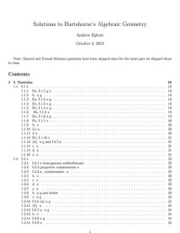 Andrew Egbert — Algebraic Geometry by Robin Hartshorne Full Solutions